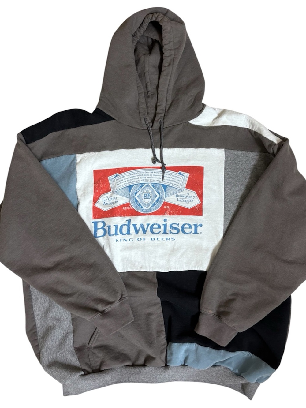 Budweiser Patchwork Logo Crewneck Hoodie